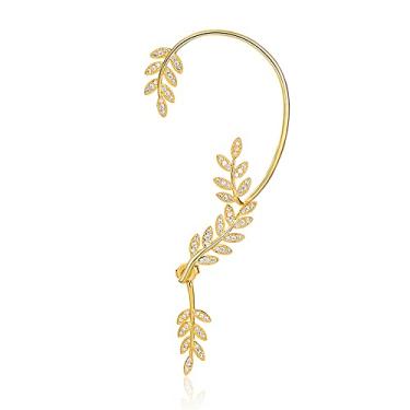 Imagem de Vercret Brincos de punho de ouro para mulheres, cartilagem, zircônia cúbica, clipe de orelha ajustável, sem piercing para meninas, adjustable, Aço inoxidável, Sem pedra preciosa