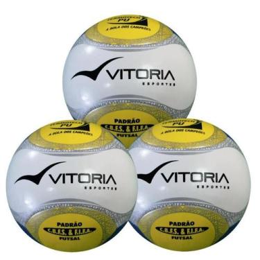 Imagem de Bola Futsal Vitoria Oficial Termotec Pu Max 500 Kit Com 3 - Vitoria Es