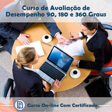 Imagem de Curso online em videoaula de como funciona Avaliação de Desempenho: 90, 180 e 360 Graus com Certificado + 2 brindes