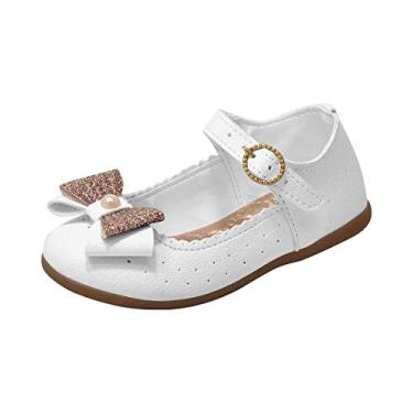 Imagem de Sapatilha Boneca Infantil Menina Laço Glitter Branca
