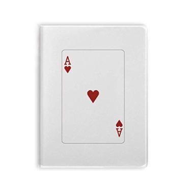 Imagem de Caderno com estampa de cartas de baralho de coração A capa de chiclete diário capa macia