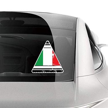 Imagem de DIYthinker Adesivo retangular de carro com a bandeira nacional da Itália