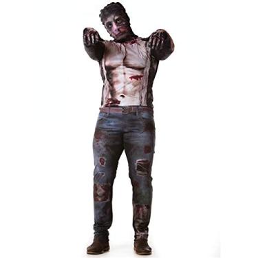 Imagem de Fantasia de Halloween Adulto Masculino Zumbi The Walking Dead Com Luvas M 40-42