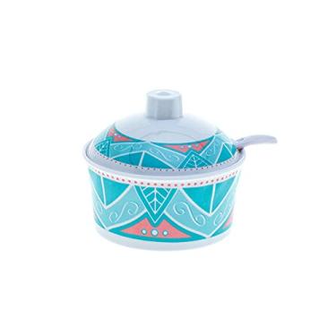 Imagem de Açucareiro de Melamina Redondo Mandala c/Colher 10 Cm