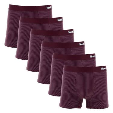 Imagem de Kit 6 Cuecas Boxer Mash Microfibra Risca de Giz 045.00