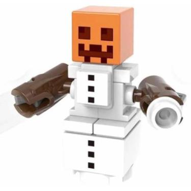 Imagem de Boneco Minifigure Blocos De Montar Golem De Neve Minecraft - Mega Bloc