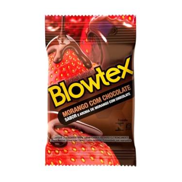 Imagem de Blowtex Preservativo Morango Com Chocolate Com 3 Unidades Branco