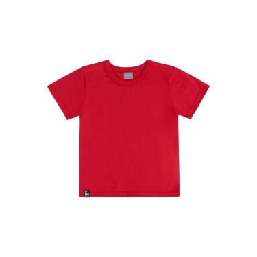 Imagem de Infantil - Camiseta Básica para Meninos Manga Curta em Meia Malha Quimby Vermelho  menino