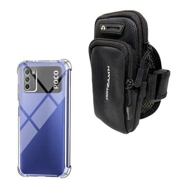 Imagem de Capinha Case Anti Impacto e Braçadeira Capa Porta Celular Para Corrida Compatível Xiaomi Poco M3
