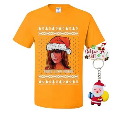 Imagem de wild custom apparel Camisetas feias de Natal Thats My Name Christmas Vaccation, Dourado, GG