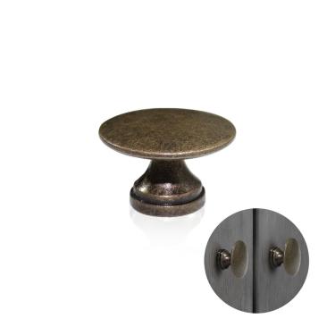 Imagem de Puxador Ponto Redondo Em Ouro Velho 29,5 Mm - Bigfer