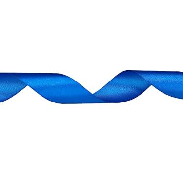 Imagem de Craft County - Fita de cetim dupla face de 3,8 cm - Azul - 23 m - Ótimo para projetos de artesanato, embrulho, casamentos, festas, projetos florais, decoração de casa e muito mais