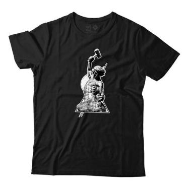 Imagem de Camiseta Estoicismo Homem Esculpindo A Si Mesmo Camisa Unissex - Estud