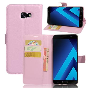 Imagem de Manyip Capa para Samsung Galaxy A7 (2017), capa de telemóvel em couro, protetor de ecrã de Slim Case estilo carteira com ranhuras para cartões, suporte dobrável, fecho magnético (JFC8-11)