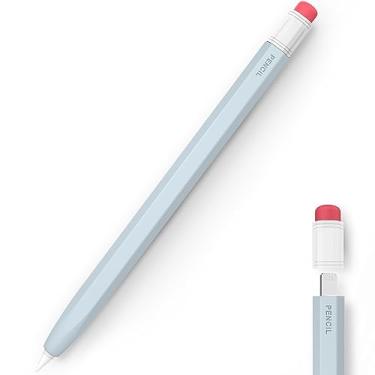 Imagem de LJFLYXRI Capa de silicone compatível com Apple Pencil 1ª geração, capa protetora de silicone de duas cores, prevenção de enrolamento, sensação de silicone confortável, perfeita para lápis de 1ª