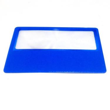 Imagem de Lupa cartão de bolso, visita, ideal para apoio de leitura KIT C/ 100 PÇS - 3644 (Azul)