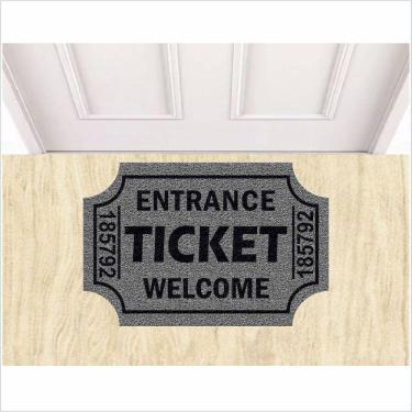 Imagem de Tapete Capacho Entrance Ticket Welcome 60X40 cm No Formato.