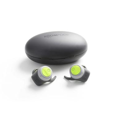 Imagem de Waillynice BoomPods Boombuds True Wireless Earbuds - Melhores fones de ouvido esportivos, Bluetooth, capa de carregamento magnético, resistente à água/suor IPX 4, conexão instantânea TWS. (cinza)