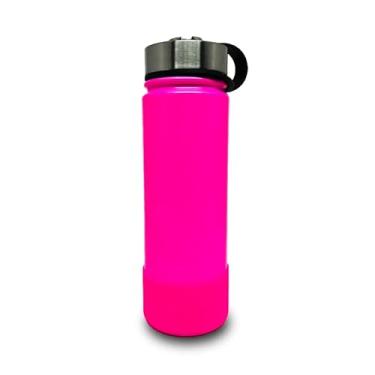 Imagem de Garrafa Térmica Inox 650ml Conservação 24h Gelado 12h Quente Livre De Bpa Metais Pesados Ideal Para Treino Academia Caminhada Crosfit Corrida (Rosa Neon)
