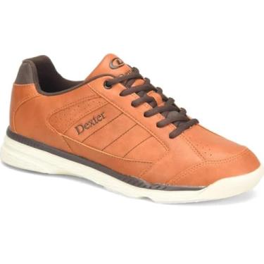 Imagem de Dexter Tênis de boliche masculino Ricky IV (para jogadores destros ou canhotos - Solas deslizantes universais em ambos os sapatos) - Marrom 9,5
