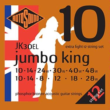 Imagem de Encordoamento Violão Aço 12 cordas Rotosound - Jumbo King - JK10 - .010/.048