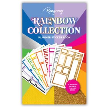 Imagem de Rongrong Livro de adesivos Rainbow Planner para agendas, calendários, diários e projetos – qualidade premium desenhada à mão transforme seu planejamento em um sonho colorido – Acessórios para