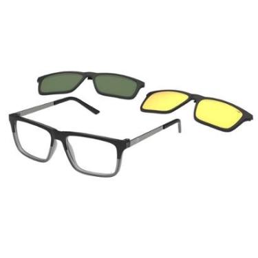 Imagem de Armação De Óculos Mormaii Swap 6 Clip On M6132dm455 Preto Fosco Degradê-Masculino