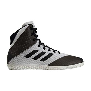 Imagem de adidas Tênis de luta livre Mat Wizard 4 masculino, Branco/preto, 8.5