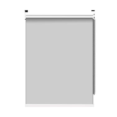 Imagem de Cortinas de rolo blackout com proteção UV, ajuste fácil, altura 200 cm, persianas blackout para quarto, banheiro, cozinha, janelas incluídas (várias cores e tamanhos) (Cor: cinza claro, Tamanho: 95 cm