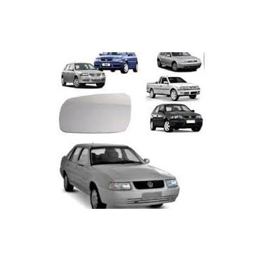 Imagem de Lente de Retrovisor Esquerda para Gol, Parati, Saveiro, G 3 Santana 99/06, Vidro Sem base