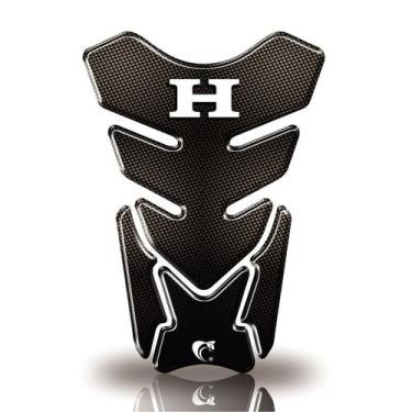 Imagem de Protetor De Tanque Adesivo Relevo Moto Honda Carbono - Cobra Motoparts