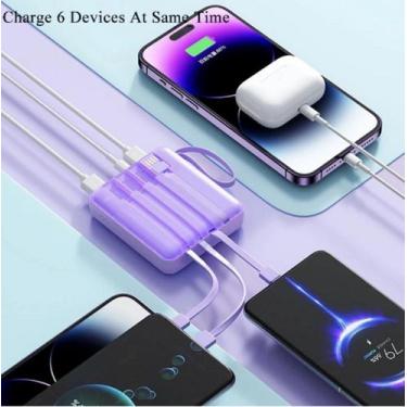 Imagem de Carregor Power Bank Portátil 4 cabos 10000mah Mini - Agold