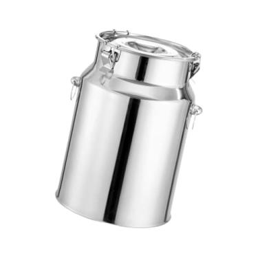 Imagem de DimyFew Pote de Armazenamento de Cereais Balde Selado com Tampa Lata de Café Lata de Chá Lata para Uso Doméstico Comercial Cereal açúcar Especiarias, 7L, Tamanho real