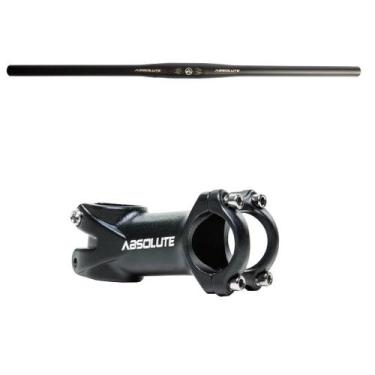 Imagem de Kit Guidão Reto MTB 720MM e Mesa Suporte 80MM Bicicleta Absolute
