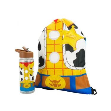 Imagem de Garrafa Woody Toy Story 450ml Mochila Tipo Saco 30x43cm - Disney