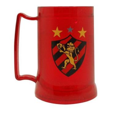 Imagem de Caneca Vermelha Gel Isolante Térmico 400ml - Sport Club - Mileno