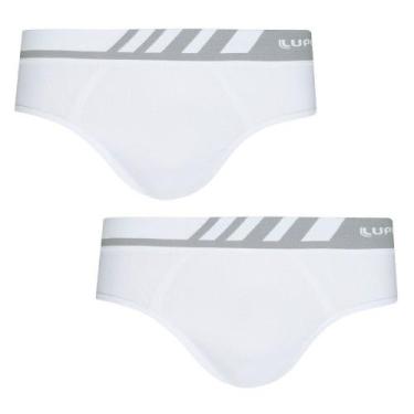 Imagem de Kit Com 2 Cueca Slip Lupo Microfibra Sem Costura 691, Branco, P