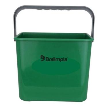 Imagem de Balde bralimpia  4 l verde  com alca limpeza e higiene