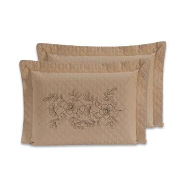 Imagem de Kit 2 Porta Travesseiros Bordado 70cm x 50cm Matelado - RAFALORO, Avel