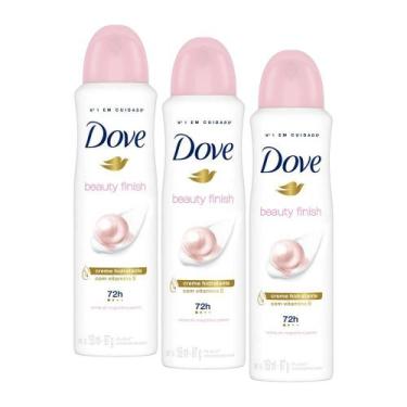 Imagem de Kit com 3 Desodorantes Antitranspirantes Aerosol Dove Beauty Finish 15