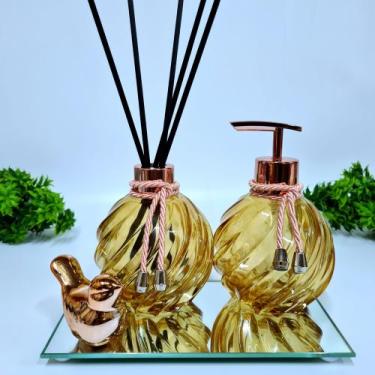 Imagem de Kit Lavabo, Saboneteira, Difusor E Acessórios( Espiral ) - R&A, Espira