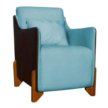 Imagem de Poltrona Decorativa P/ Sala Quarto Heloisa Veludo Composê em material 