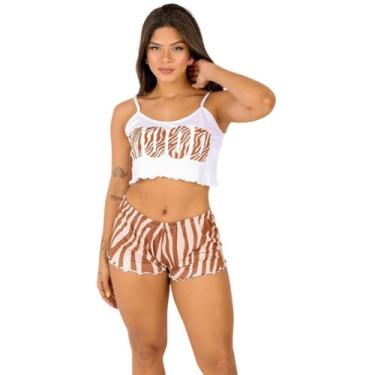 Imagem de Pijama Ondinha Baby Doll Feminino Personagem - WM, Oncinha, Único