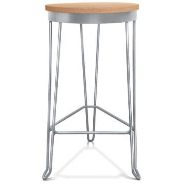 Imagem de Banqueta Banco Guatemala Estilo Industrial - Prata/ Jade - Genus Móvei