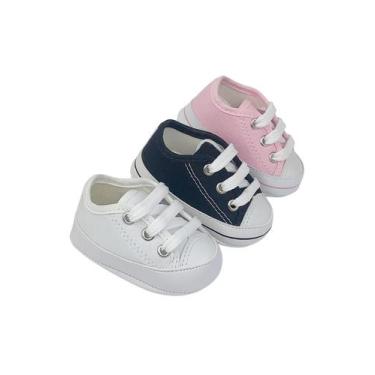 Imagem de Kit Com 3 Pares Sapatinho De Bebeê Recém Nascido Direto Da Fabrica - D