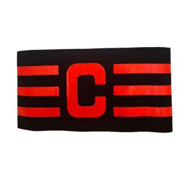 Imagem de Braçadeira de Futebol Rubro Negra Faixa de Capitão Ajustável - Estilo 