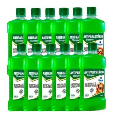 Imagem de Combo 12 Shampoo Antiparasitário World Veterinária Dug's para Cães - 5