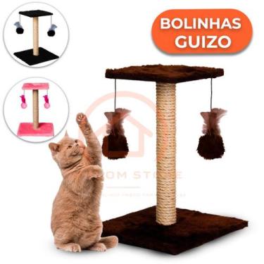 Imagem de Arranhador Para Gatos Poste com Brinquedo Gato Duplo Exclusivo - ADONA