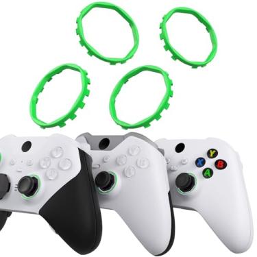 Imagem de Anéis de realce octogonais de substituição redesenhados para Xbox Elite Series 2 Core, para Elite Series 2, Xbox Elite, para eXtremeRate ASR Version Shell para Xbox Series X/S Controller - Verde