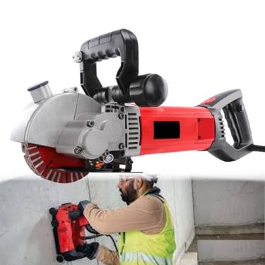 Imagem de 星姿 Máquina elétrica de corte de parede de concreto 5200w, ranhura de parede, ranhura - 42 mm de profundidade/32 mm de largura, guidão ajustável, para barras de madeira/granito/azulejo/aço